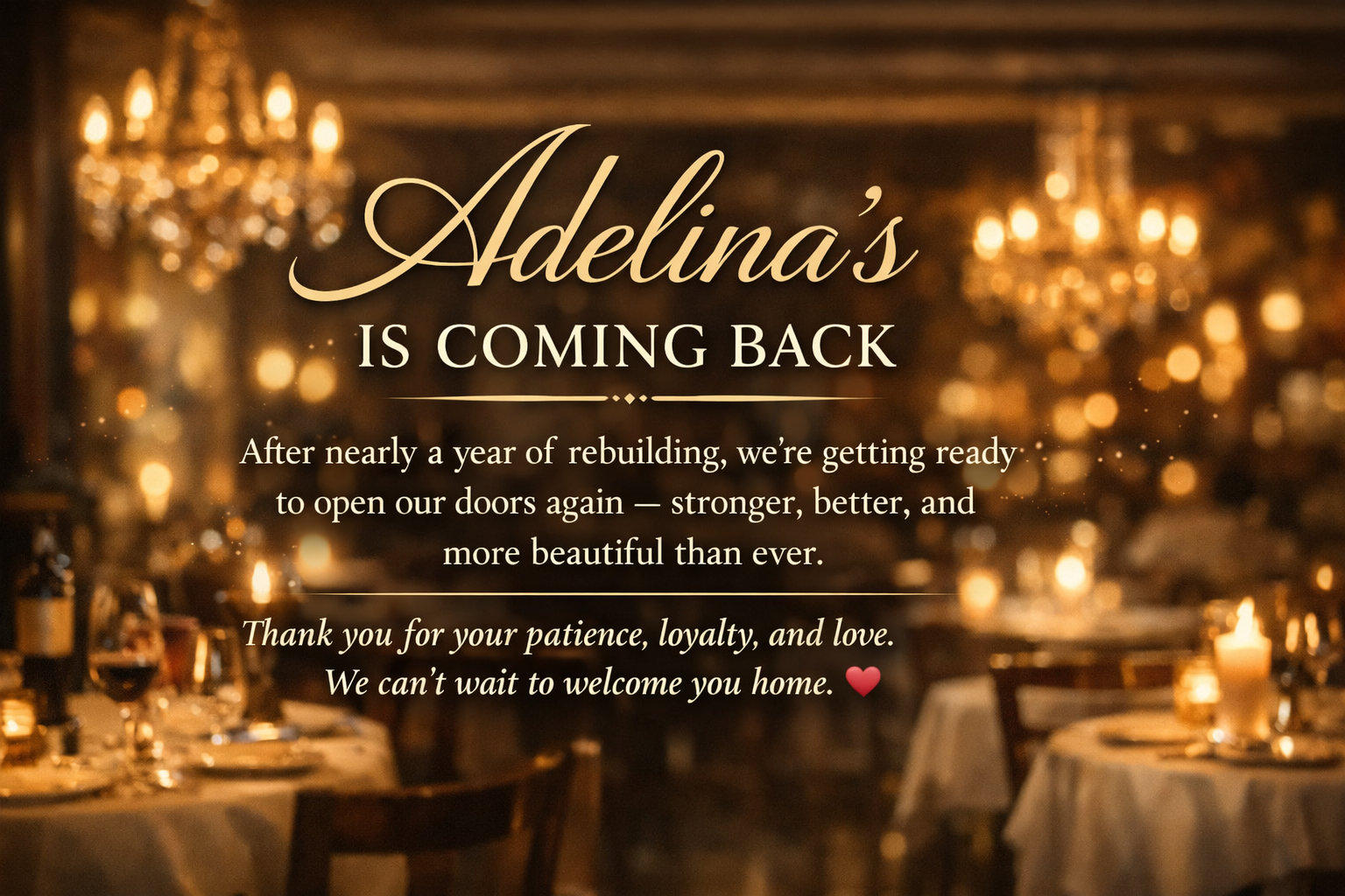 Adelina's Coming Soon!